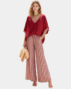 Tristane | Striped Pants and Blouse Set