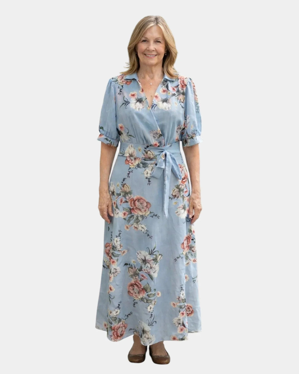 Rosette | Floral Maxi Dress with V-Neck