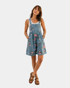 Taniah | Floral Denim Overalls