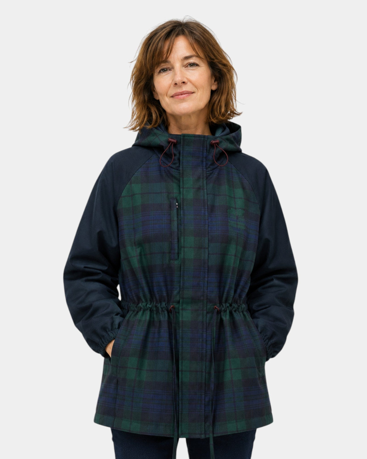 Galysse | Oversized Hooded Checkered Jacket