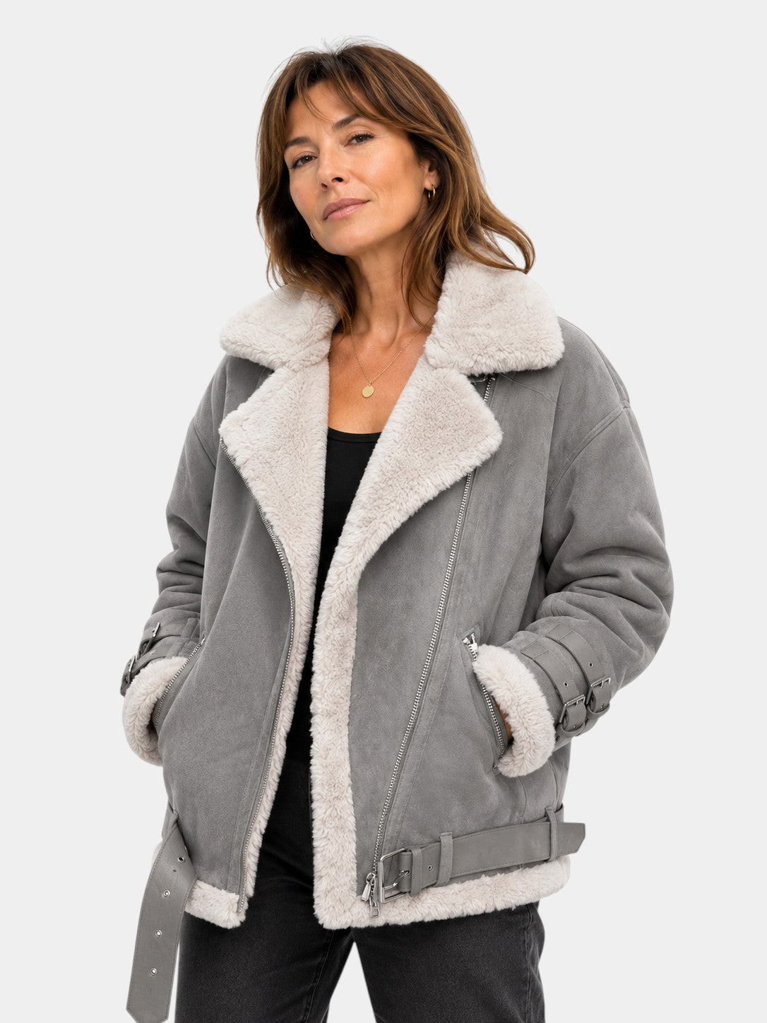 Estélya | Premium Shearling-Look Coat