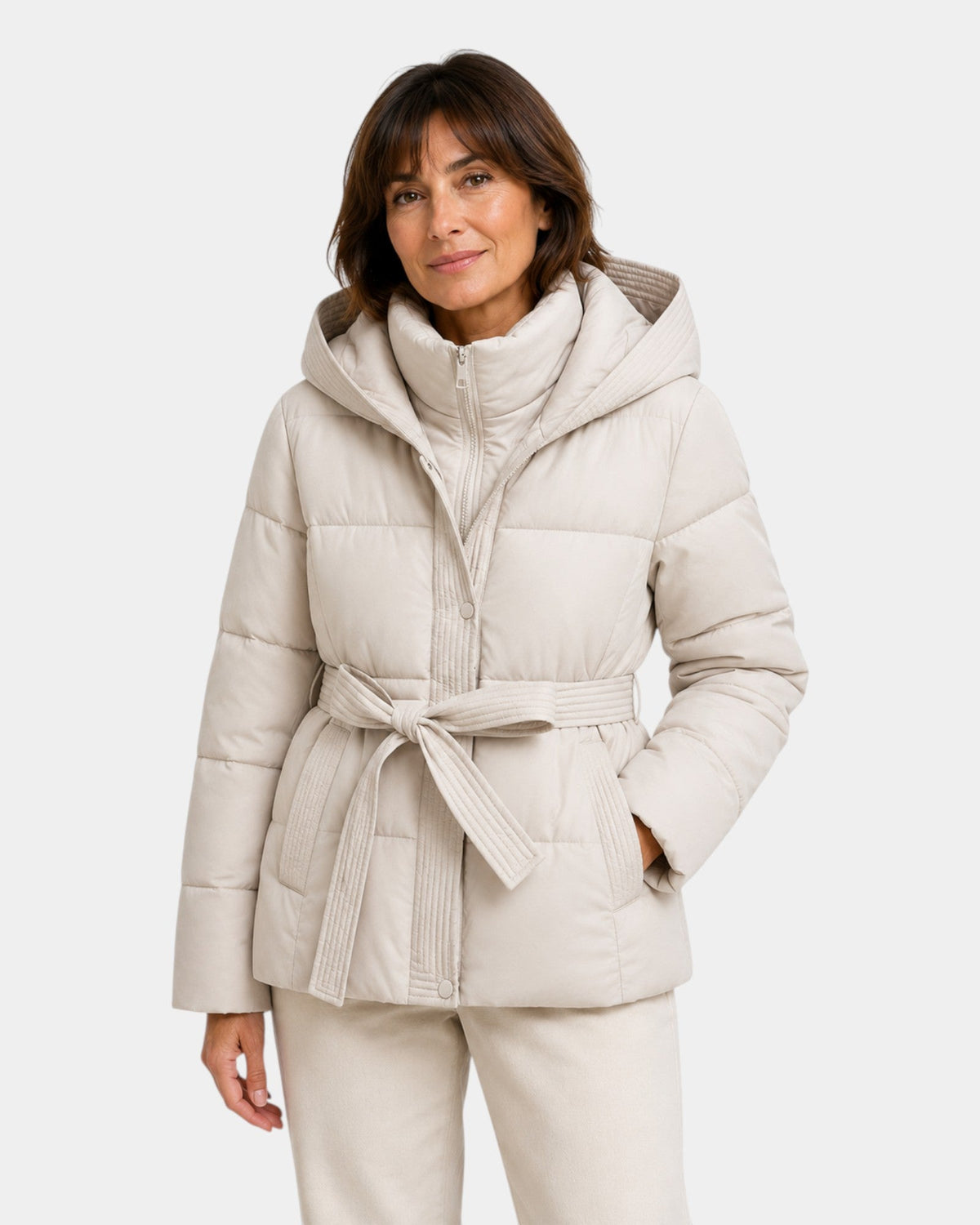 Amélyne | Quilted Winter Jacket with Hood