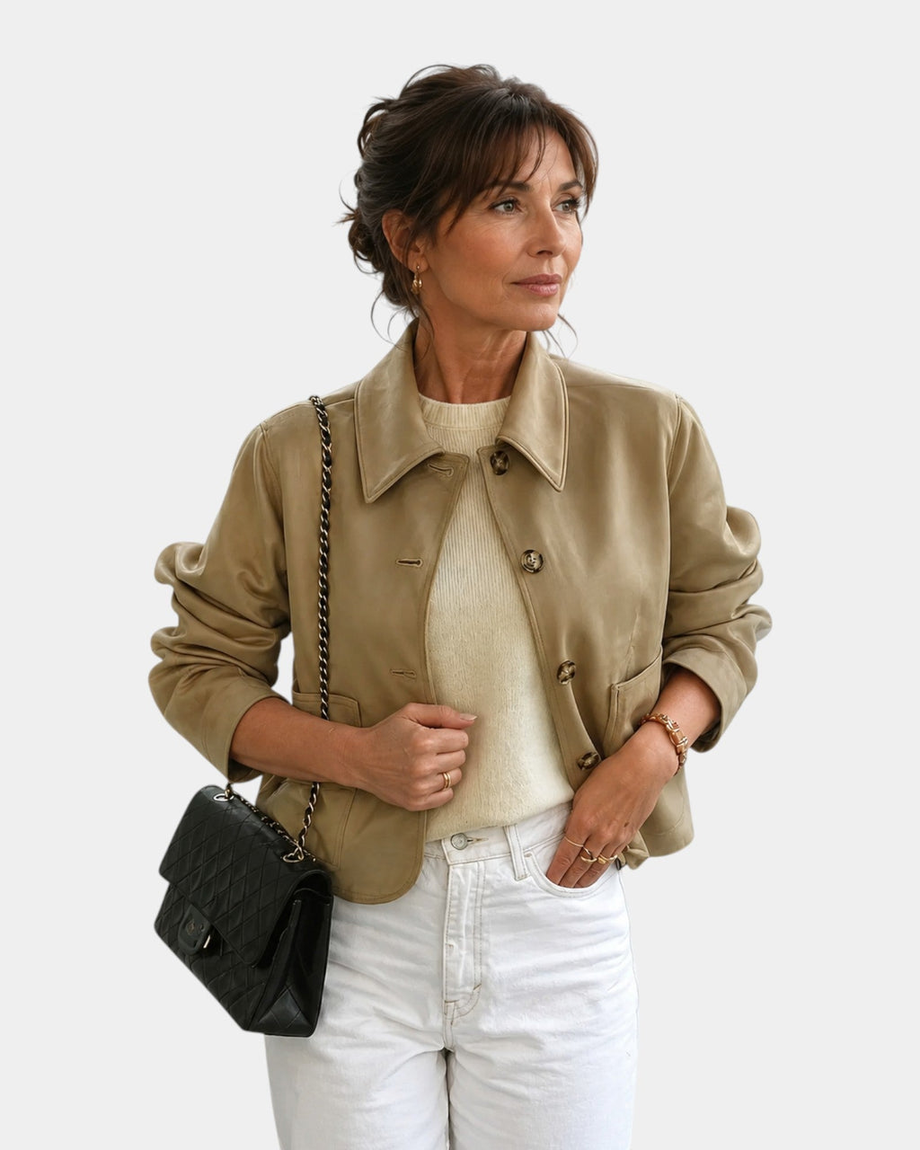Ysalie | Suede Button Jacket
