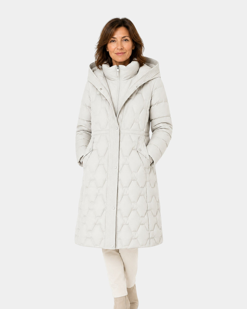 Briseida | Long down coat with hood