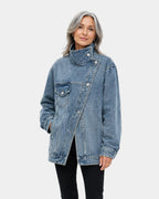 Lucie | Vintage Washed High Collar Jacket