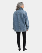 Lucie | Vintage Washed High Collar Jacket