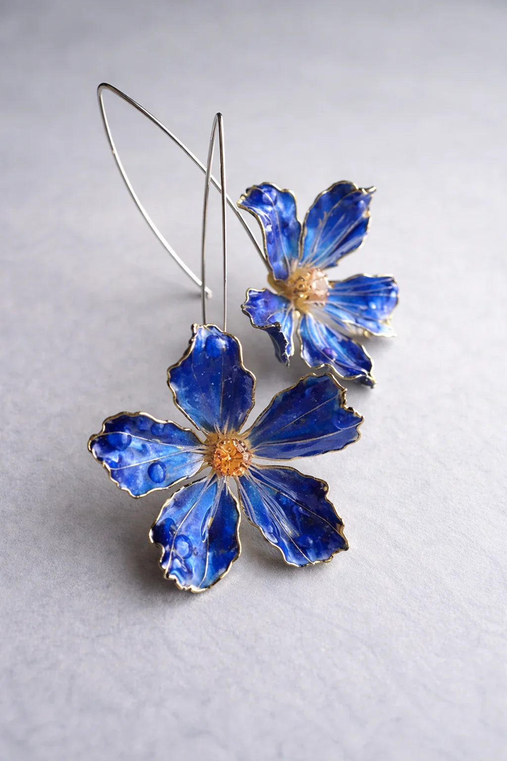 Suzanne | Vintage Style Blue Flower Earrings