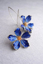 Suzanne | Vintage Style Blue Flower Earrings