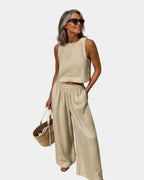 Shéhérazade | Cotton and Linen Blouse and Pants Set