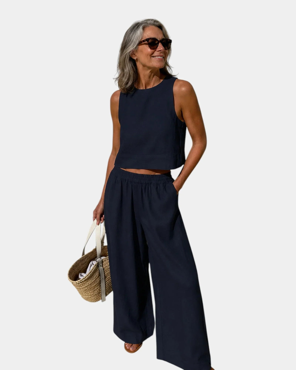 Shéhérazade | Cotton and Linen Blouse and Pants Set