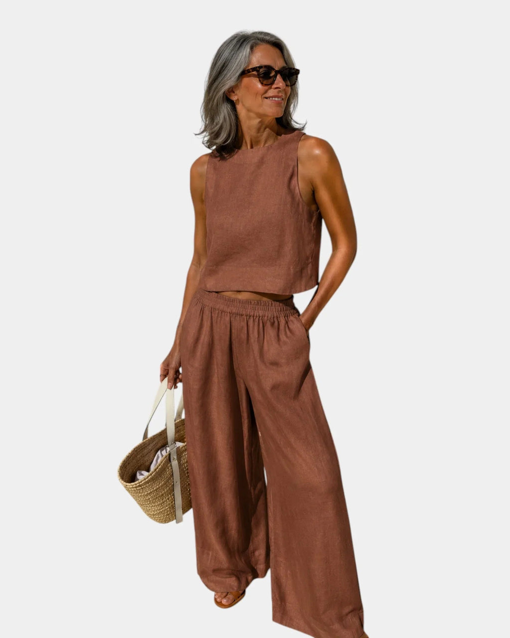 Shéhérazade | Cotton and Linen Blouse and Pants Set