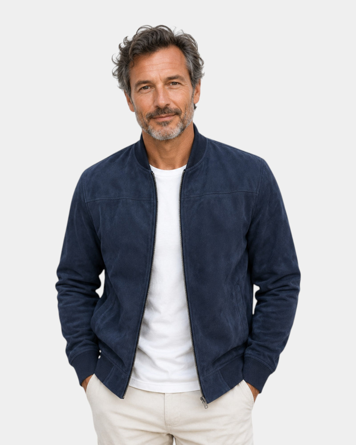 Adrian | Premium Suede Bomber Jacket