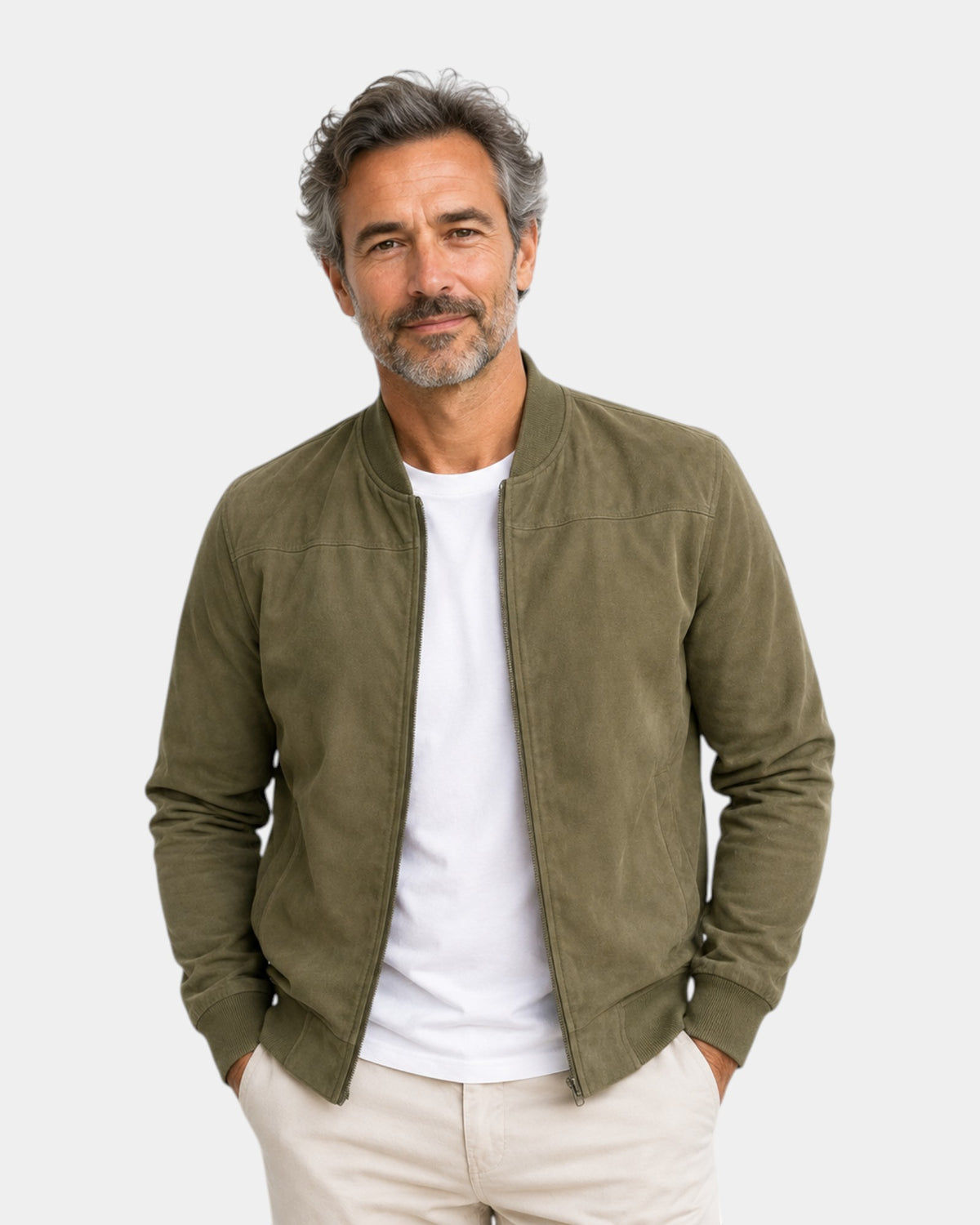 Adrian | Premium Suede Bomber Jacket