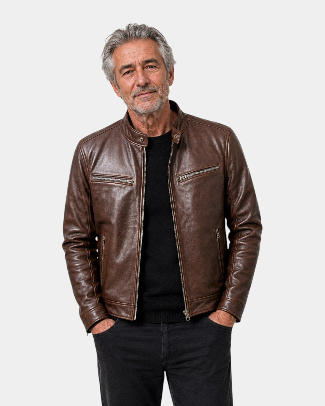 Bastien | Vintage Leather Effect Jacket