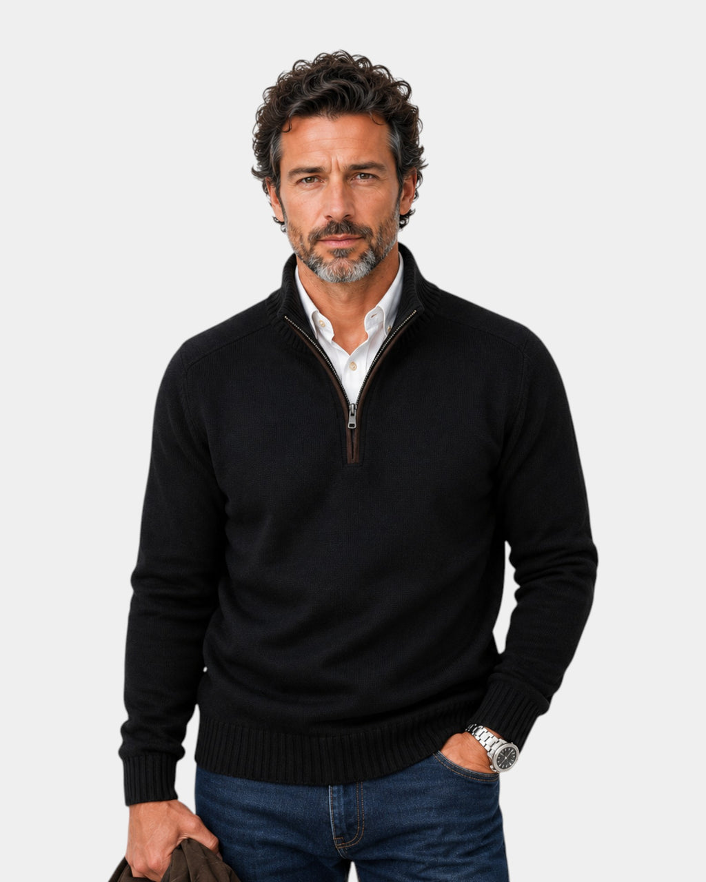 Malik | Elegant Zip Sweater
