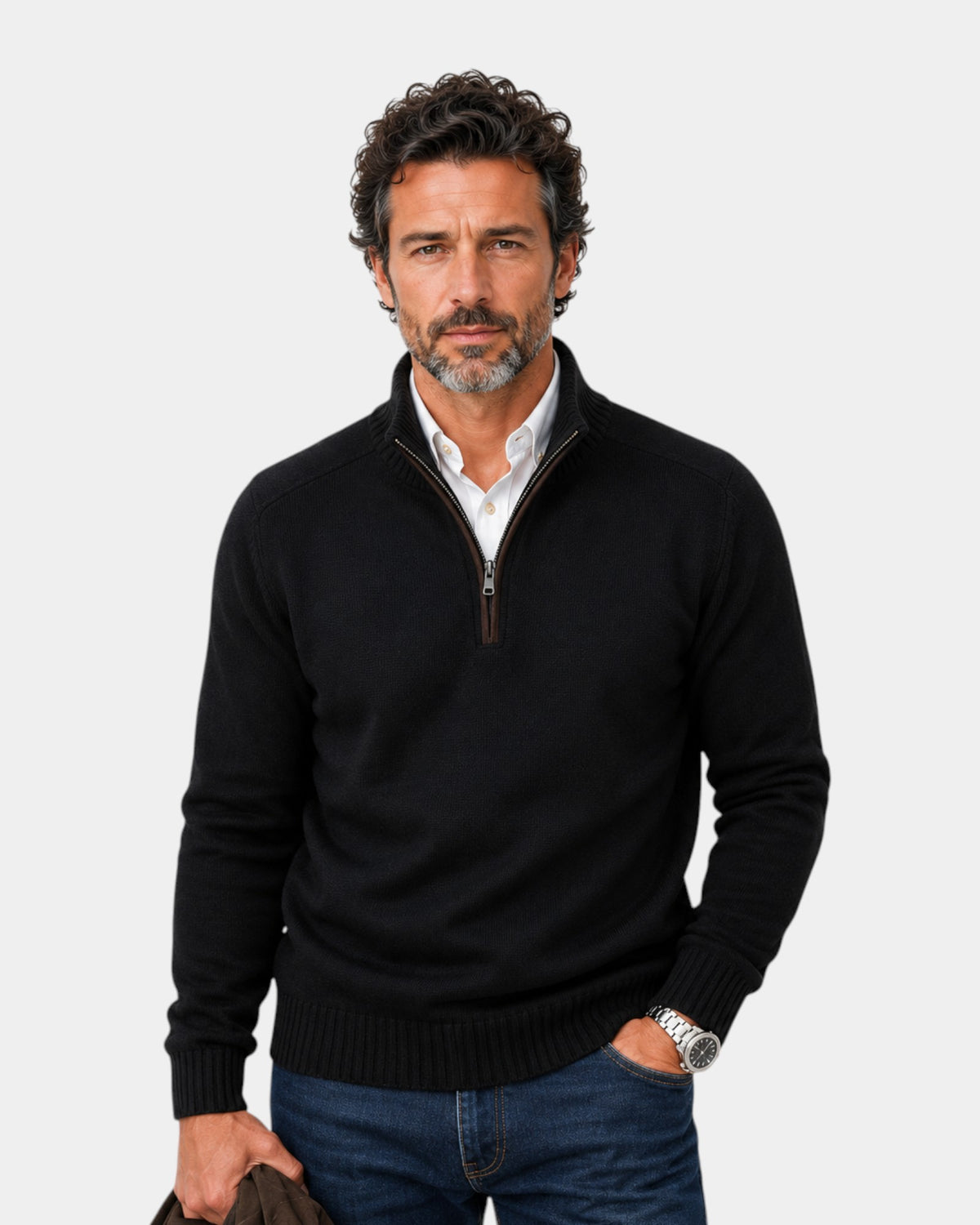 Malik | Elegant Zip Sweater