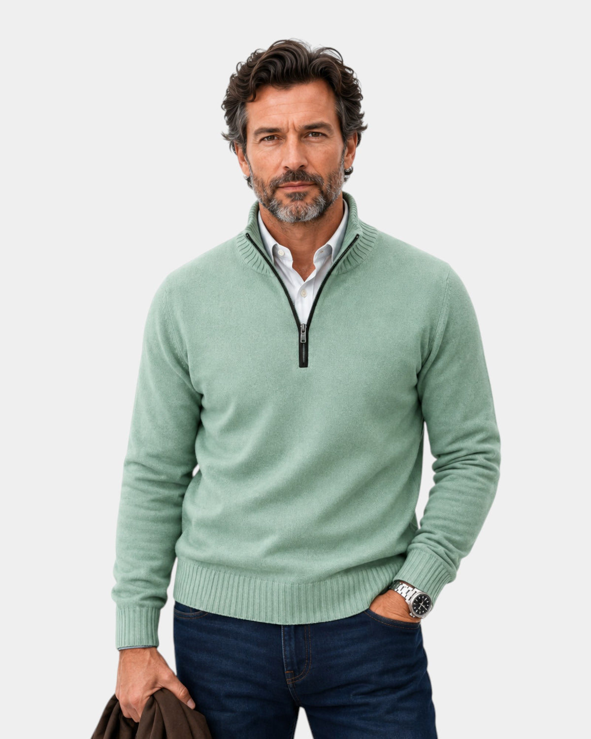 Malik | Elegant Zip Sweater