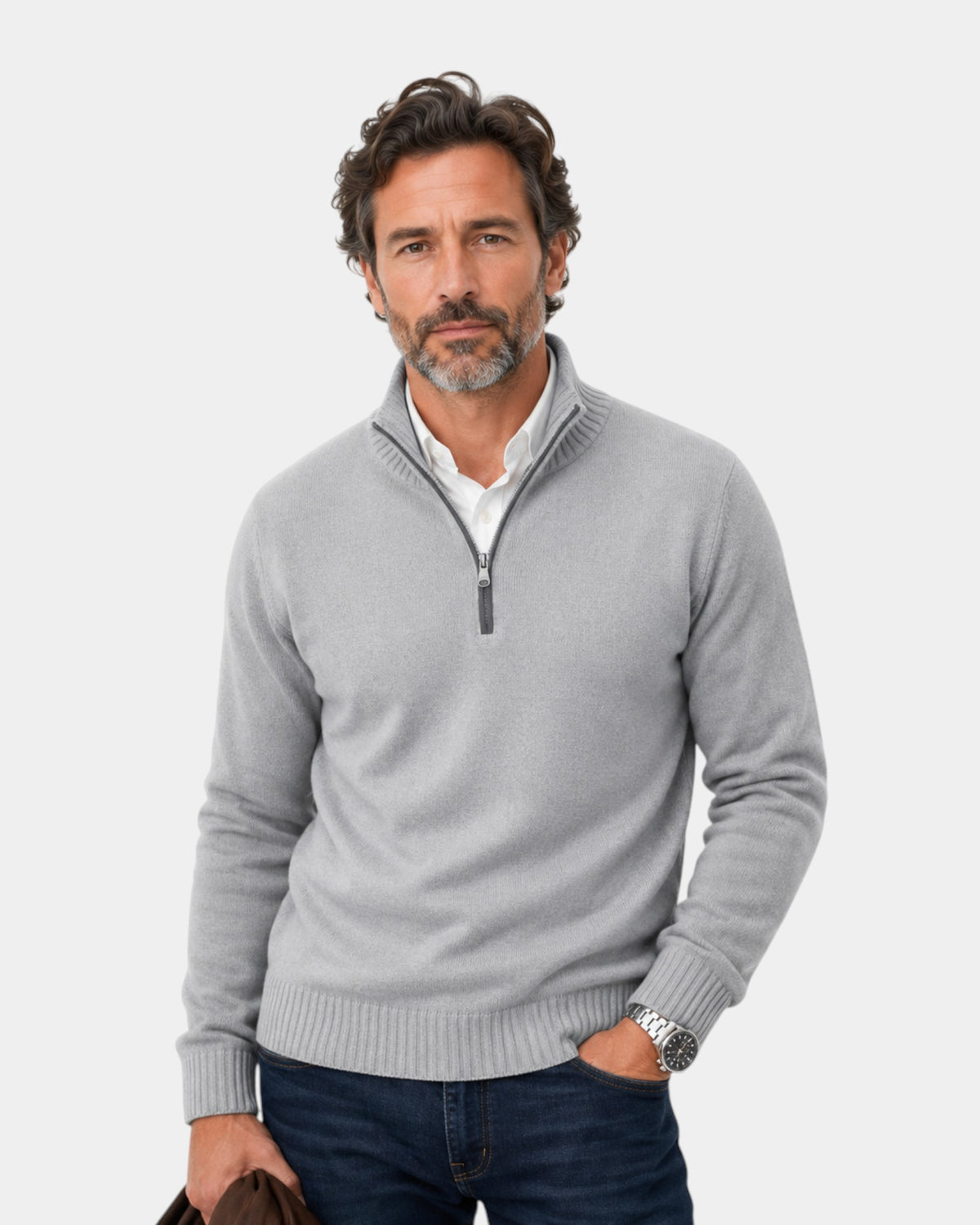 Malik | Elegant Zip Sweater