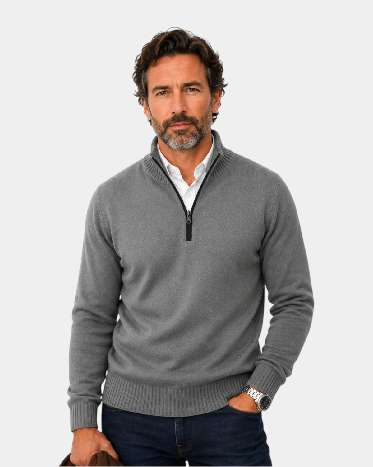 Malik | Elegant Zip Sweater