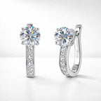 Louise | Huggie Earrings in Moissanite Kanal