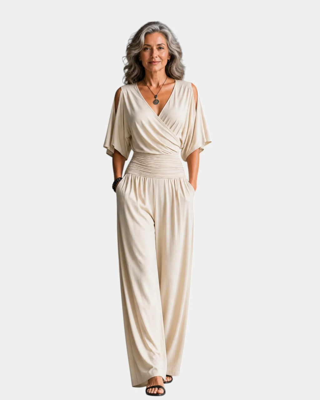 Reine | Elegant Off-Shoulder Jumpsuit