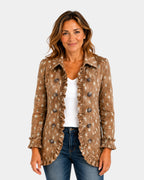 Nicolasa | Animal Print Jacket with Ruffles