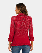 Clotilde | Gradient Jacket with Ruffles