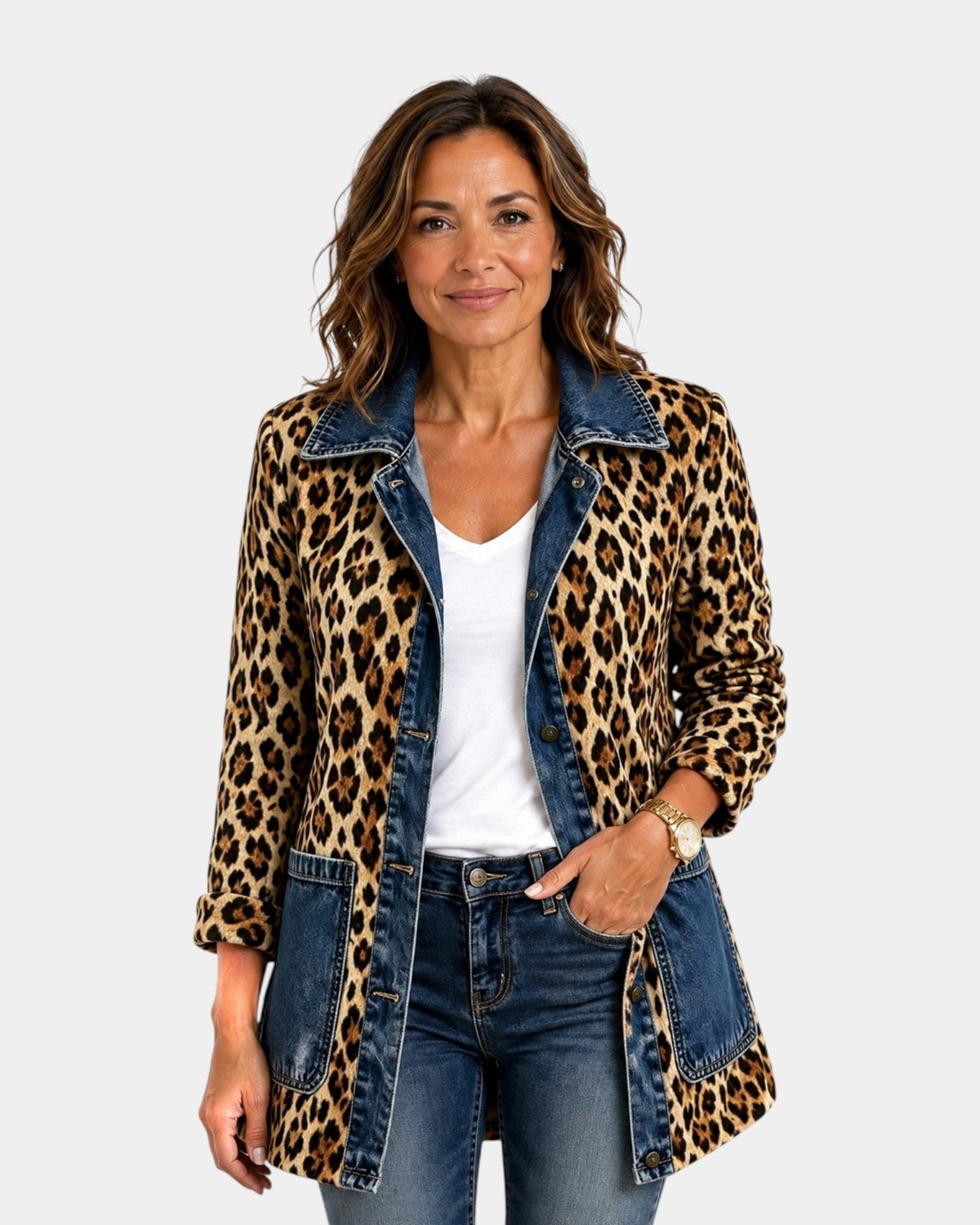 Lorena | Long Leopard Print Jacket