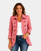 Purification | Vichy Checkered Jacket with Ruffles