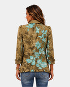 Health | Gradient Floral Jacket with Ruffles