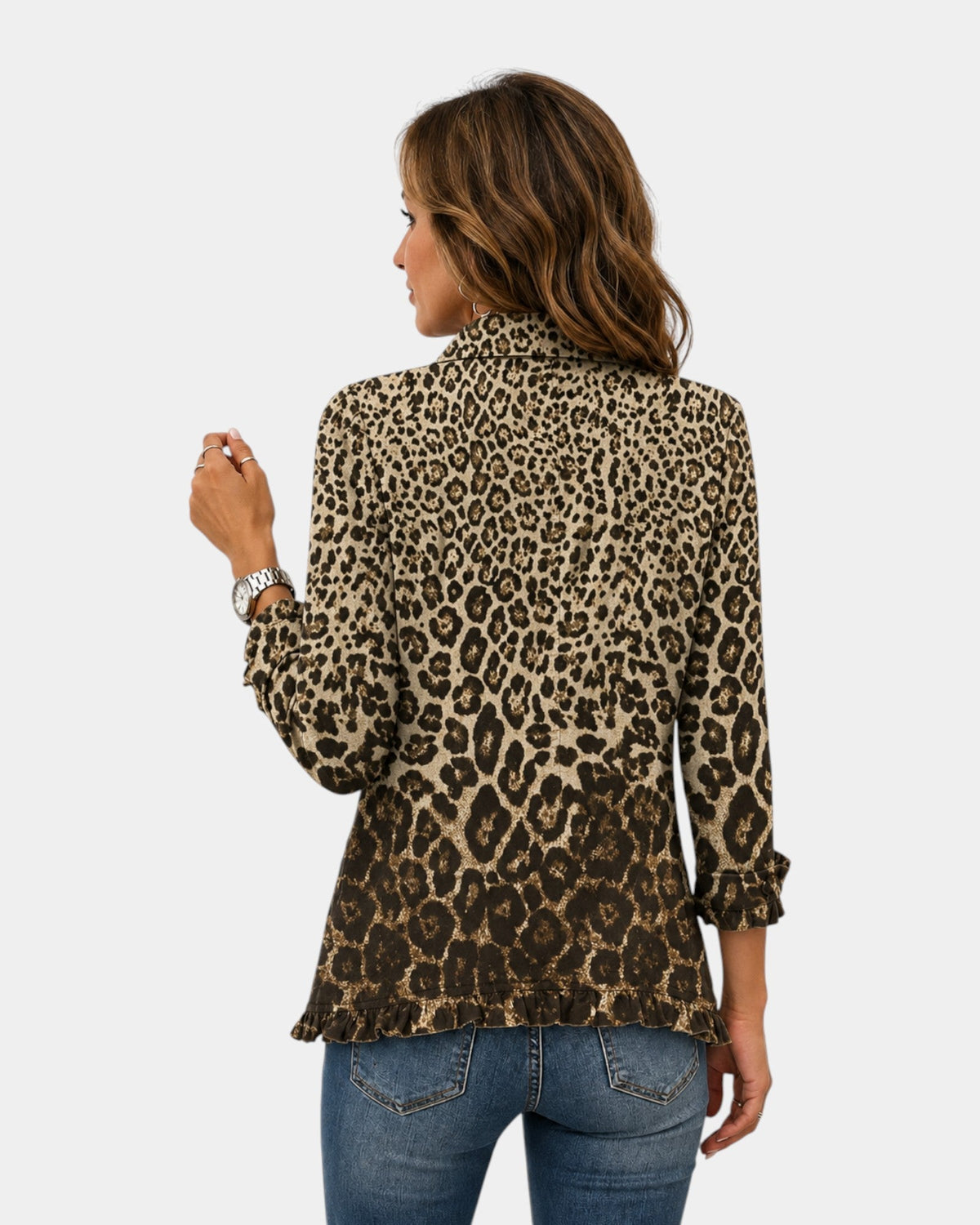 Nazareth | Leopard Print Jacket with Ruffles