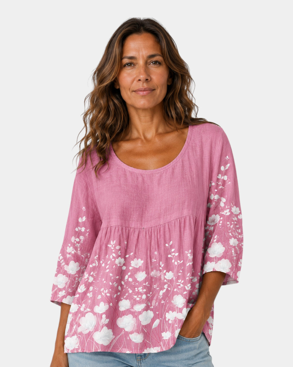 Laure | Embroidered Flower Blouse