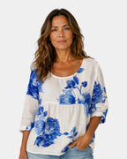 Laure | Embroidered Flower Blouse