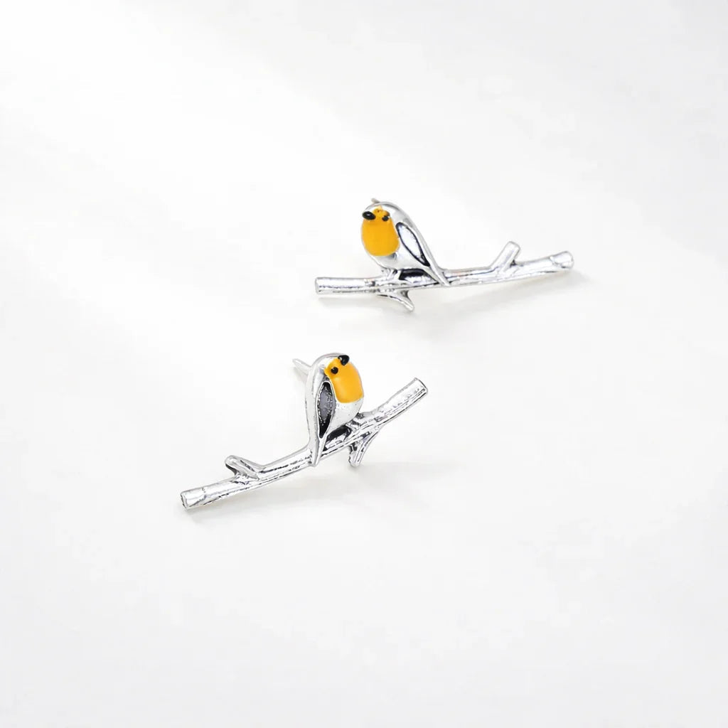 Flora | Cartoon Bird Earrings
