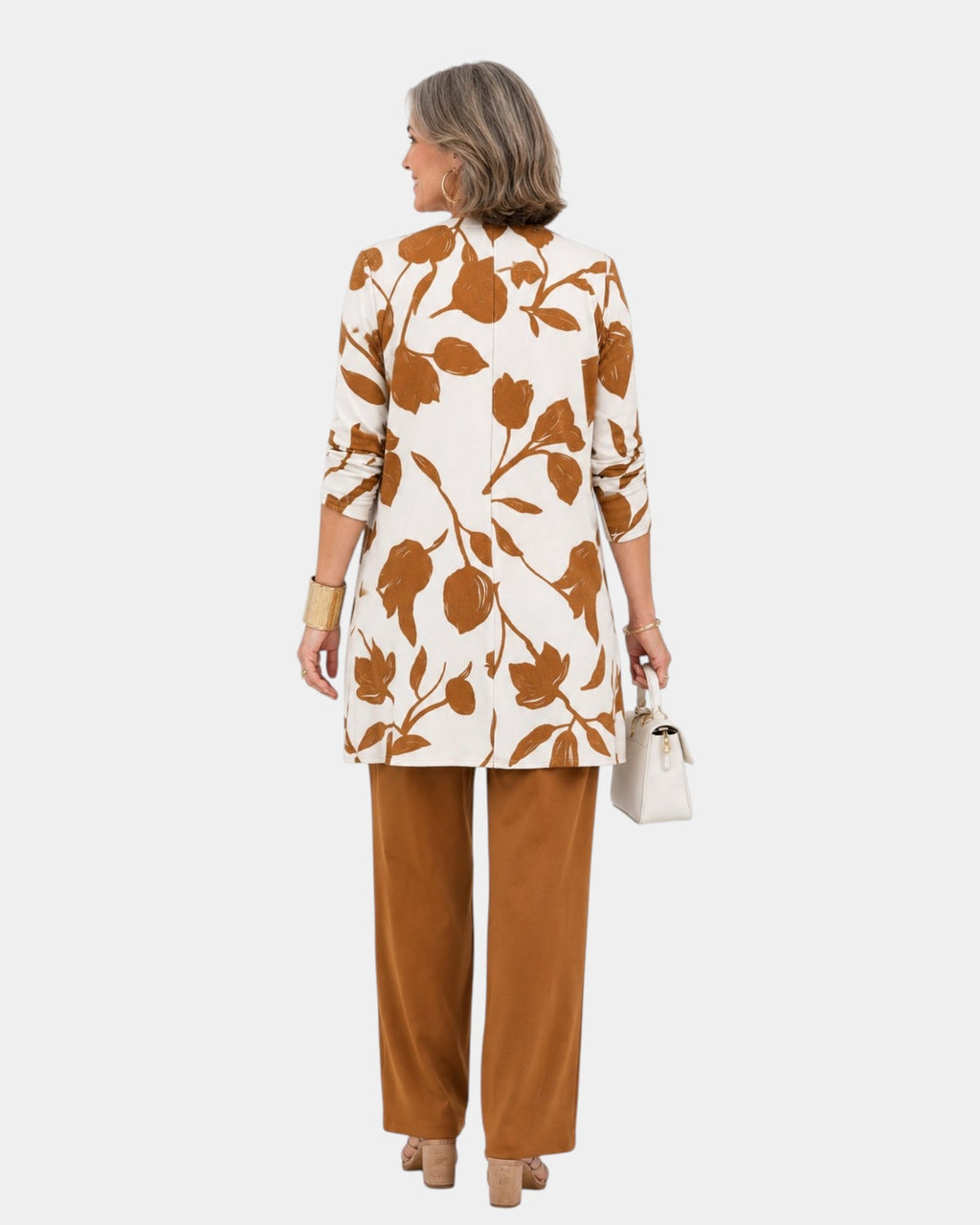 Pearl | Three-Piece Camel Floral Set
