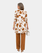 Pearl | Three-Piece Camel Floral Set