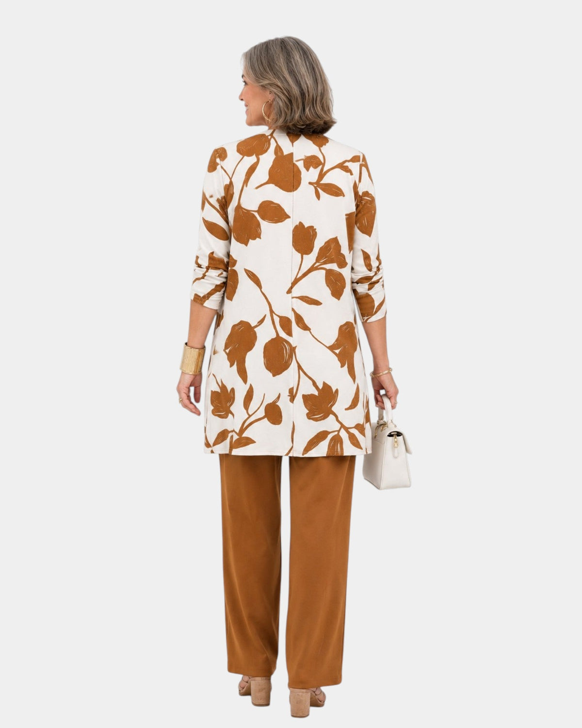 Pearl | Three-Piece Camel Floral Set