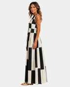 Angelica | Sleeveless Checkered Dress