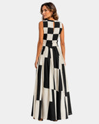Angelica | Sleeveless Checkered Dress