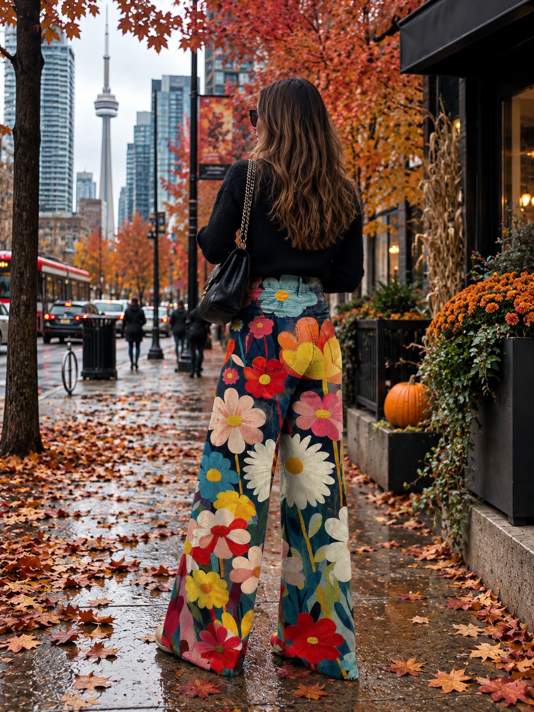 Simone | Floral Wide-Leg Pants