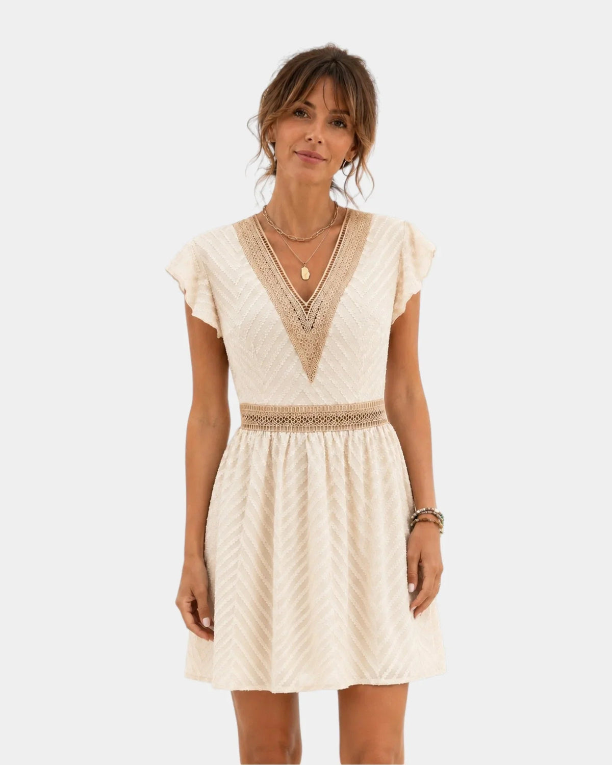 Hava | Short Dress with V-Neck