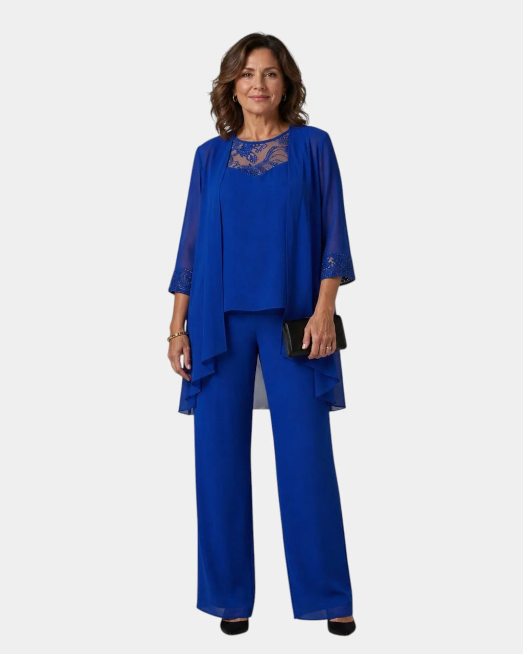 Adalie | Matching Pants, Blouse, and Coat Set