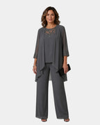 Adalie | Matching Pants, Blouse, and Coat Set