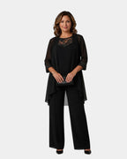 Adalie | Matching Pants, Blouse, and Coat Set