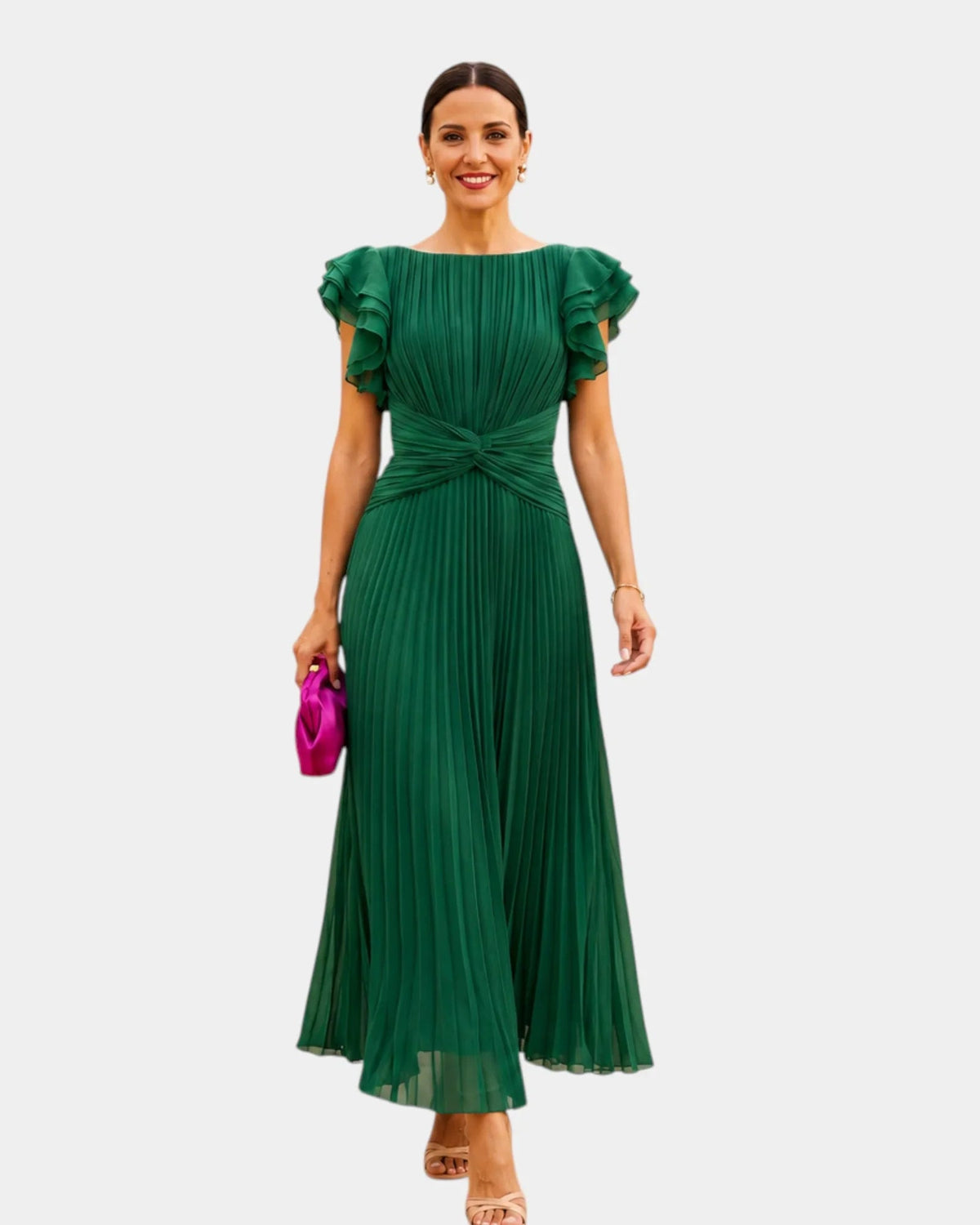 Wiam | Elegant Pleated Maxi Dress