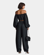 Cíntia | Off-Shoulder Set with Wide Pants