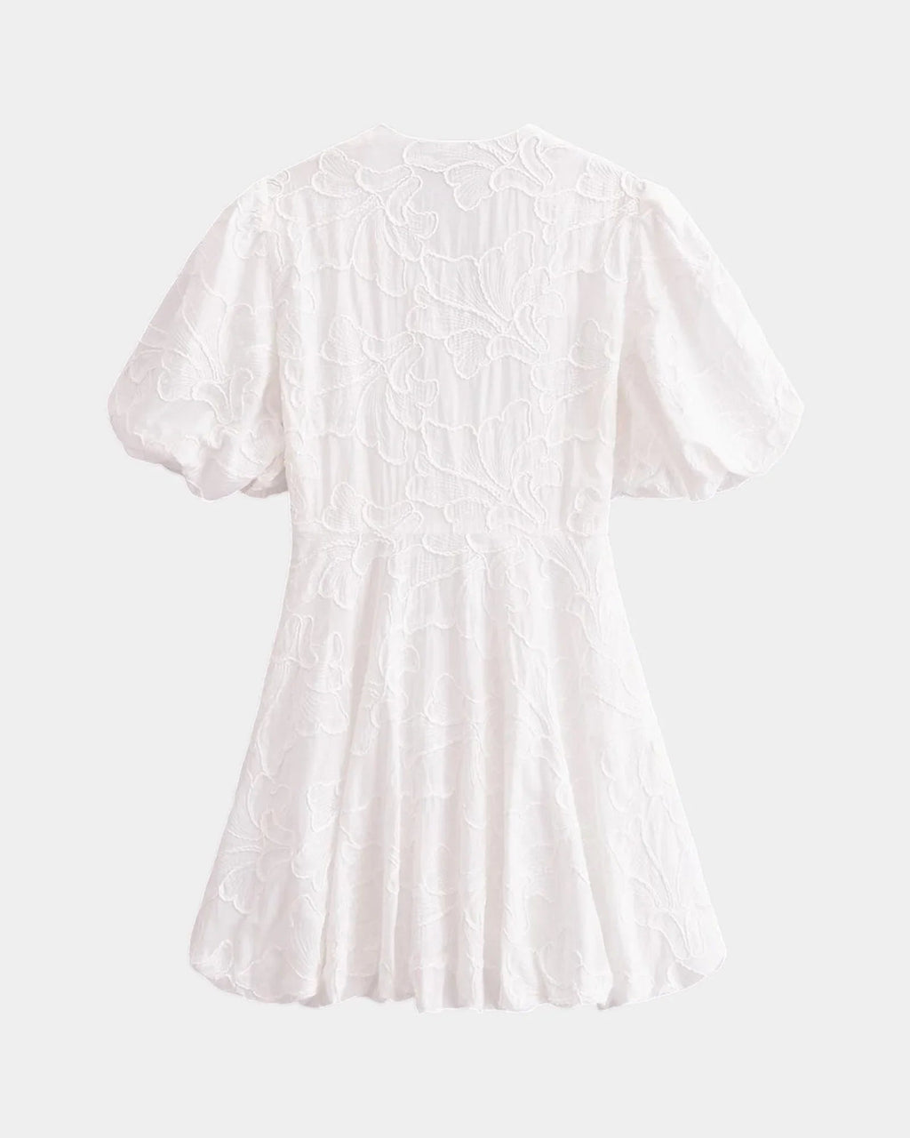 Anastasie | Mini dress with embroidered details and ruffled sleeves