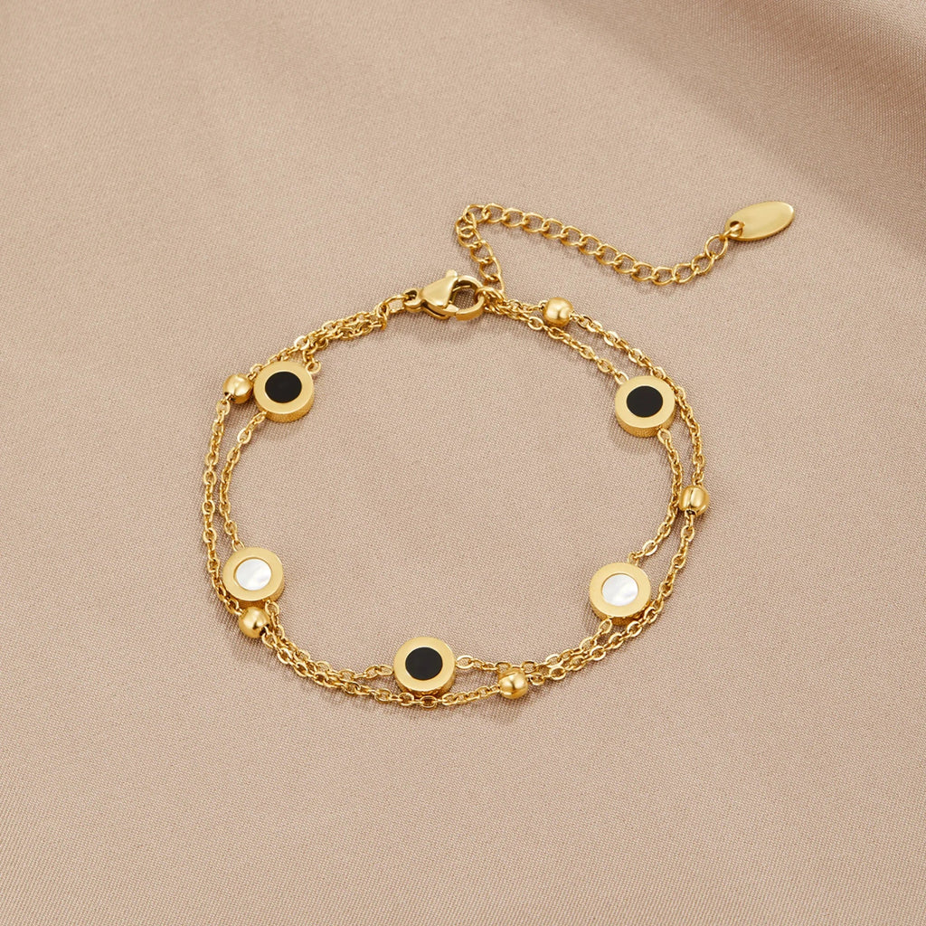 Victory | Onyx and White Stone Bracelet