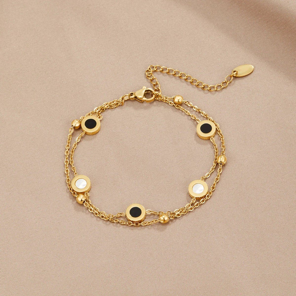 Victory | Onyx and White Stone Bracelet