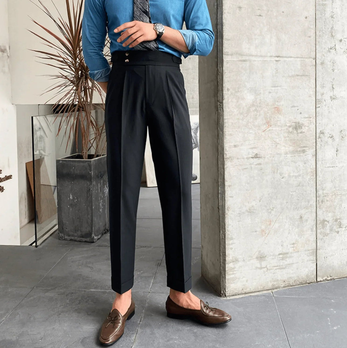 Edward | Elegant High-Waisted Pants